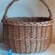 Vintage wicker oval basket