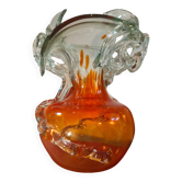 Vase en verre de Murano, vase vénitien, vase en verre soufflé à la main