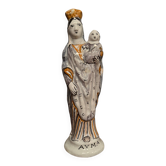 Virgin and Child in 18th century earthenware, AVMA marking
