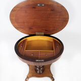 Side table of dark wood with storage