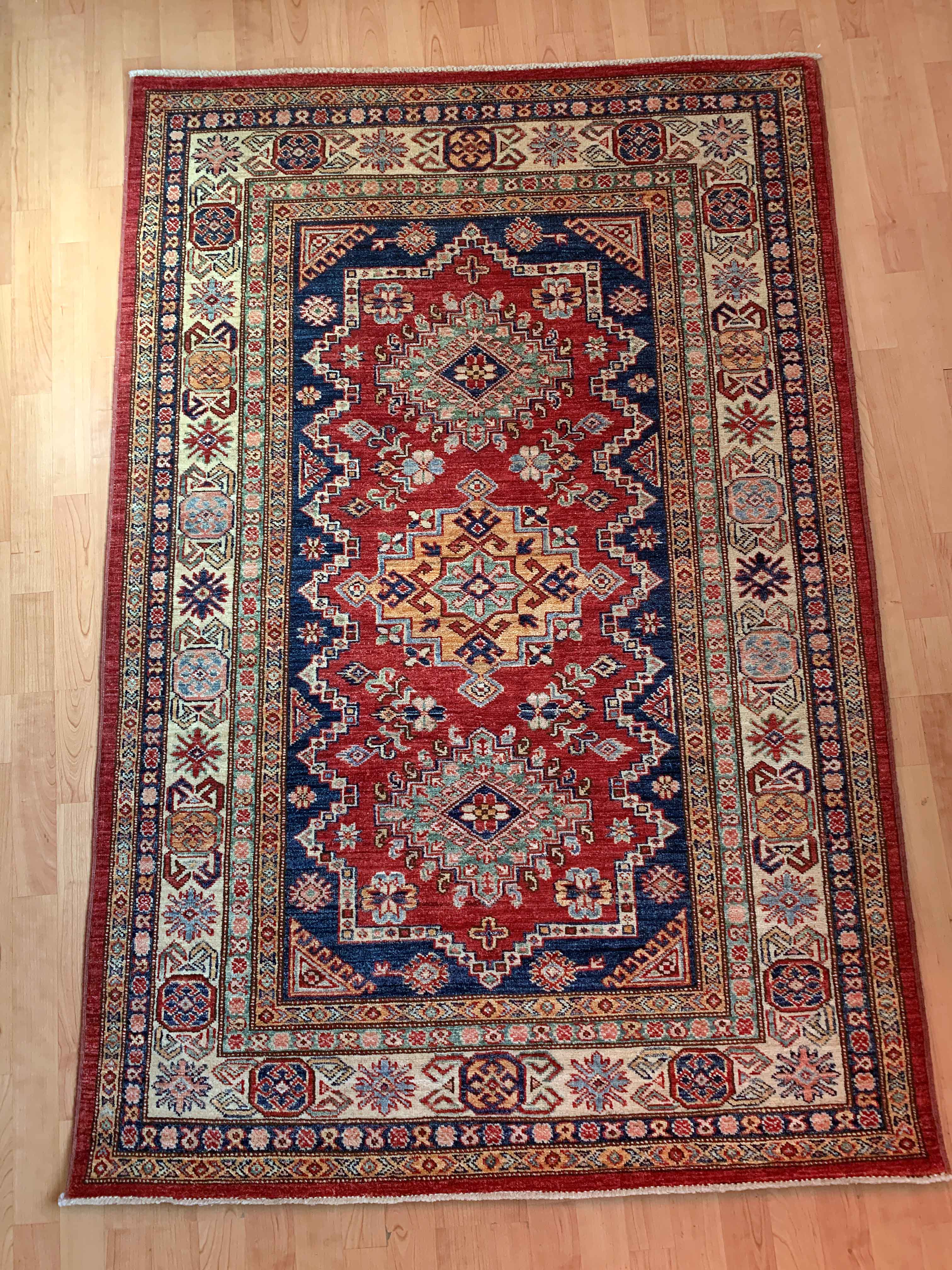 Pakistani carpet Lain - Kazak - 118 x 174 cm