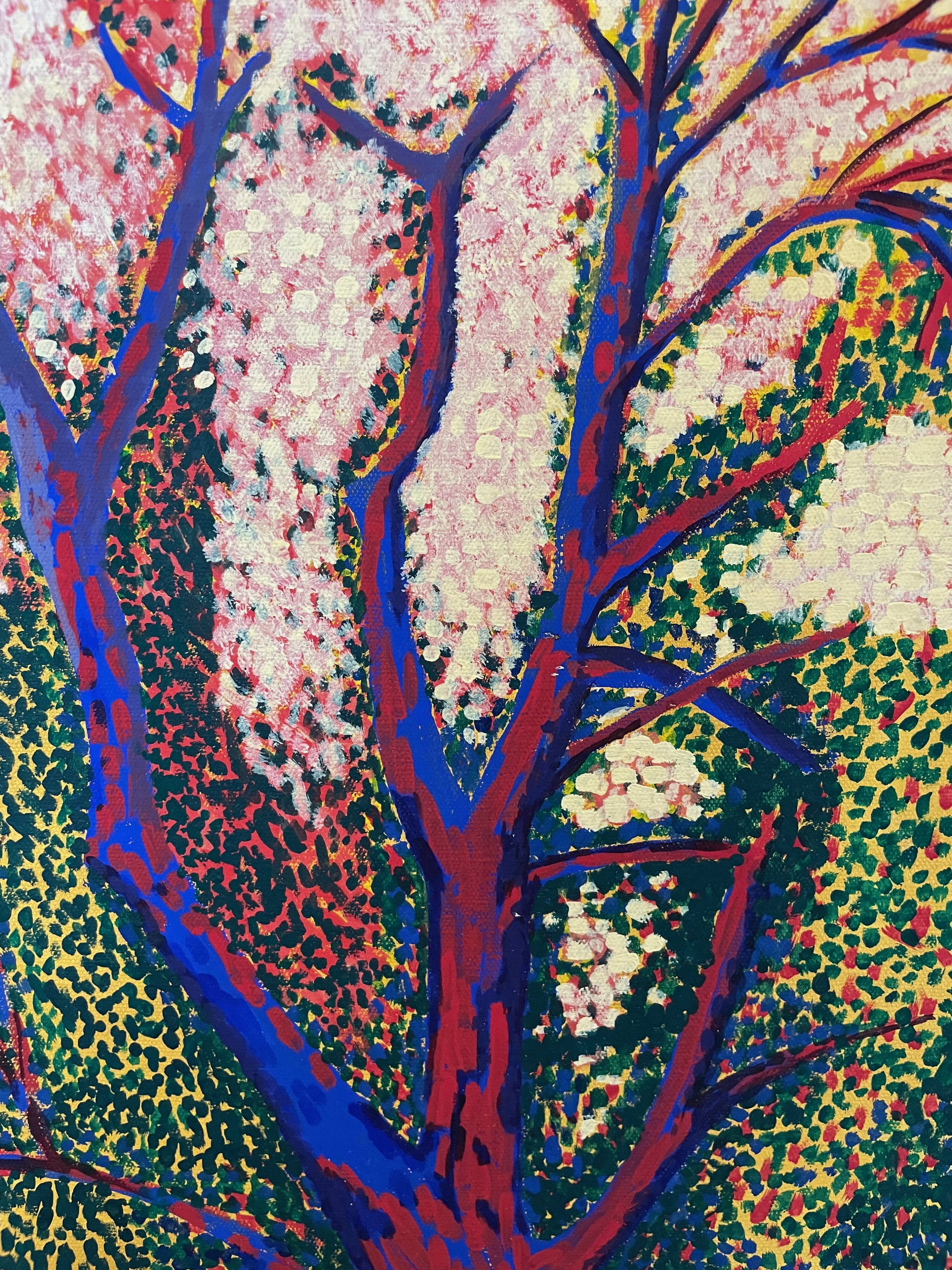 Table painting pointillism Quai de Seine Paris pont XXe