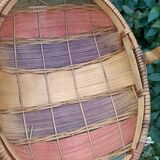 Retro egg wicker basket