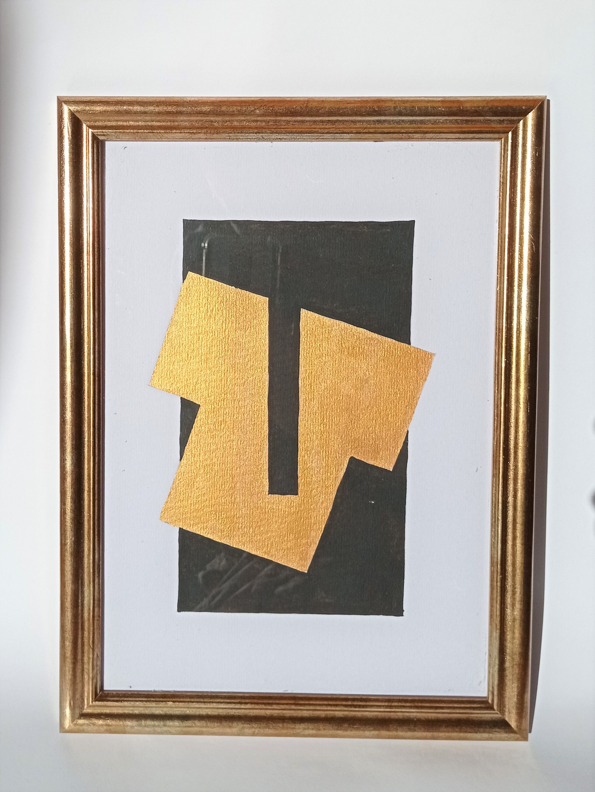 Peinture à l'or abstraite style suprématisme