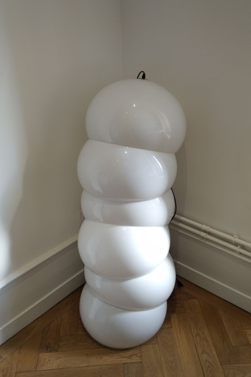 Half-sphere hanging in plexiglas vintage design year 1970