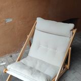 folding chair by Gilles Lundgren in canvas and pine
