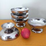 Set of stainless steel ice cream cups
