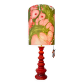 Haute lampe sur pied Fat Lava en forme de pagode - West German Pottery de l'ère Space Age