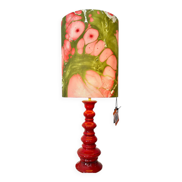Tall Fat Lava Pagoda Floor Lamp - West German Pottery from the Space Age