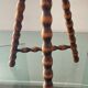 Vintage wooden tripod stool