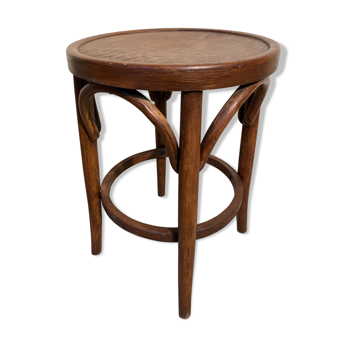 Thonet curved wooden bottom stool