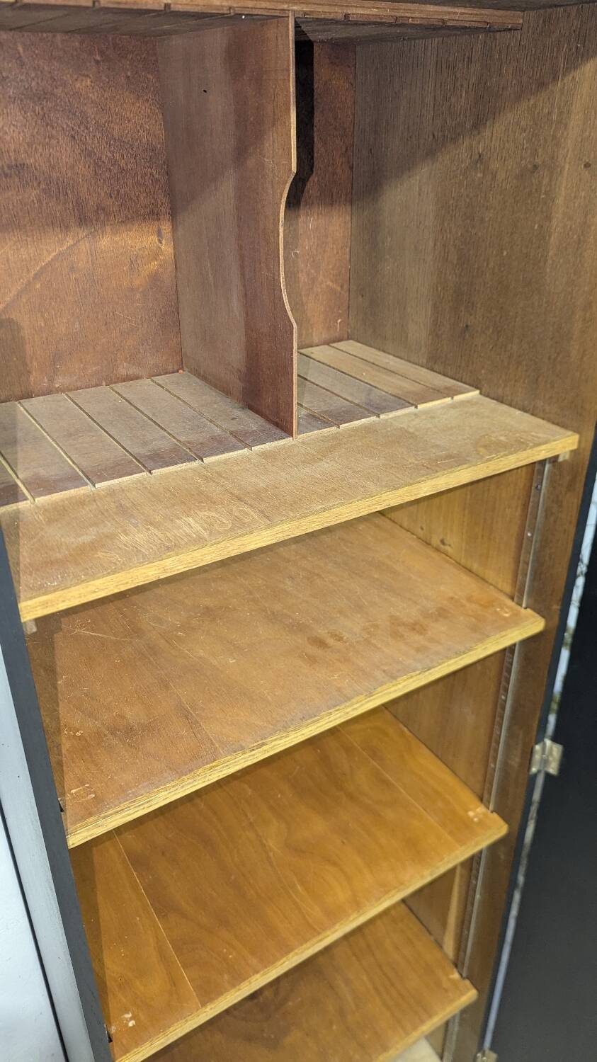 1950s/60s Shabby Chic Vintage Office Linen Cabinet