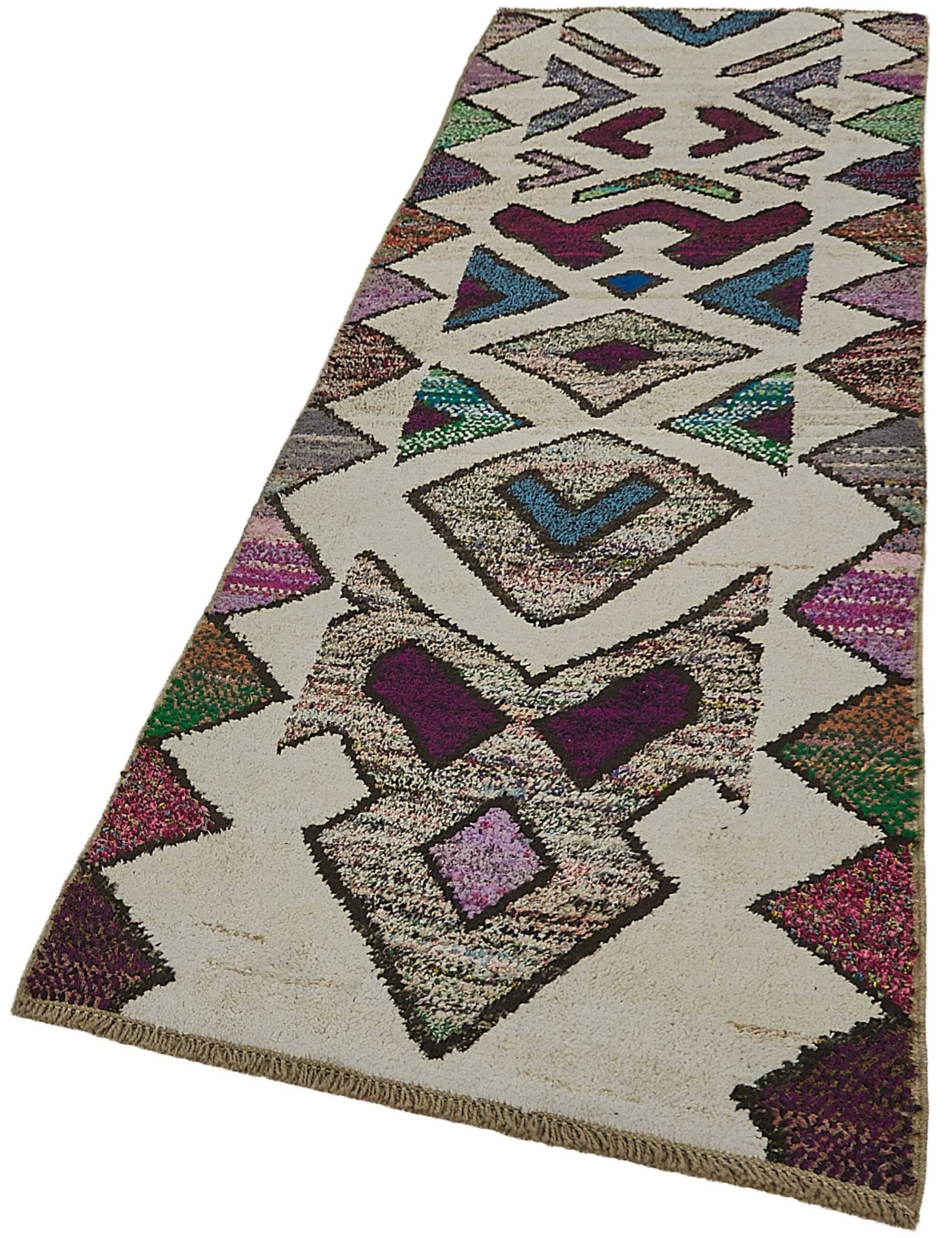 Handwoven Turkish Recycled Boho Rug 92 cm x 293 cm