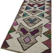 Handwoven Turkish Recycled Boho Rug 92 cm x 293 cm