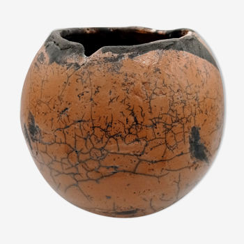 Vase boule en raku