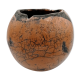 Raku ball vase