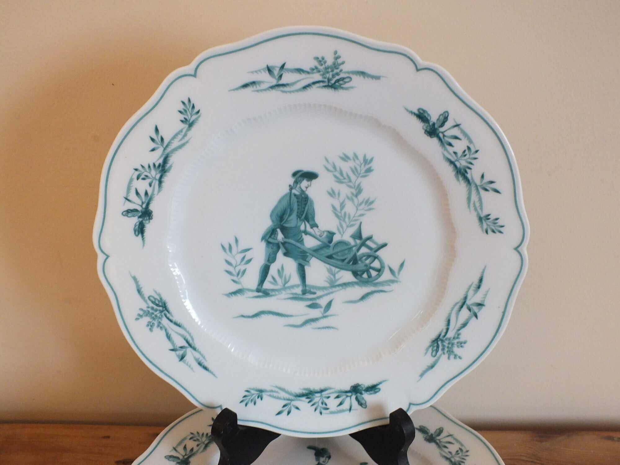 Set of 6 flat plates Limoges Haviland