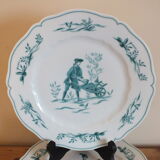 Set of 6 flat plates Limoges Haviland
