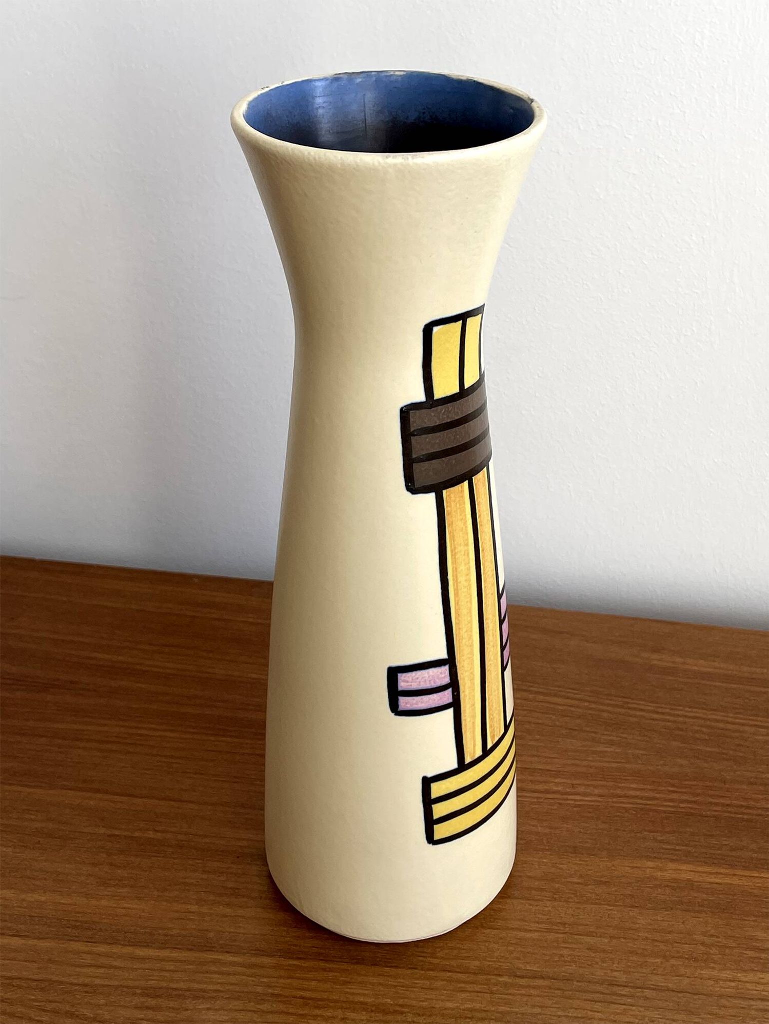 VEB Haldensleben 3148B Diabolo Vase - East German GDR Mid-Century Modern Cylindrical Design
