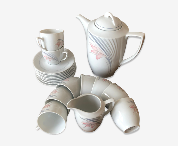 Service à café porcelaine pastel