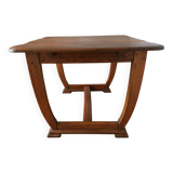 Art Deco extendable desk table with U-shaped base