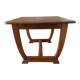 Art Deco extendable desk table with U-shaped base