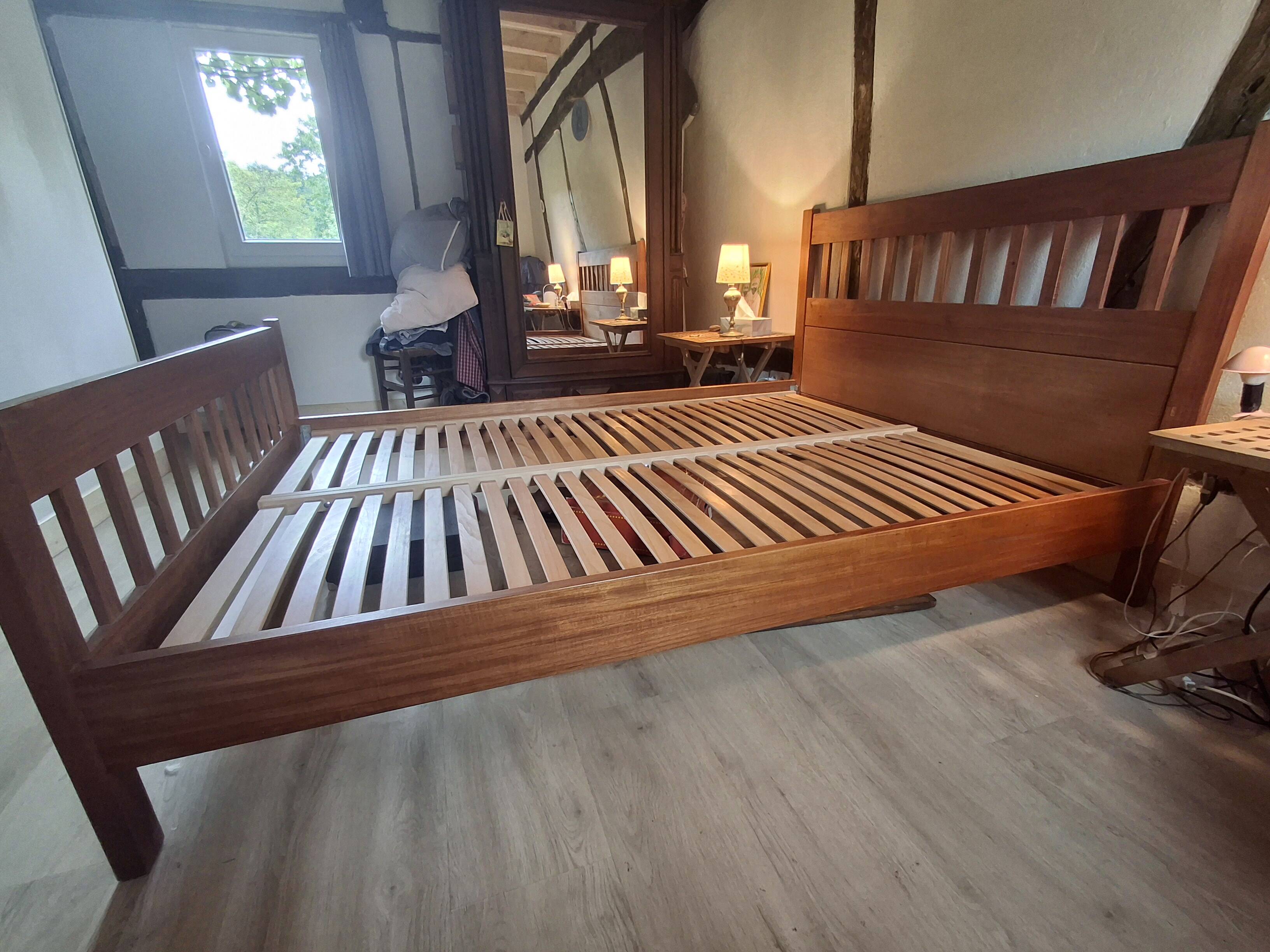 Wooden bed frame and slatted base HABITAT 140*190