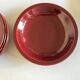 Set de 5 assiettes calotte mid century faience de Longchamp 1970