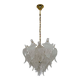 Mazzega Mid-century Modern Murano Glass Leaves Chandelier, 1970s