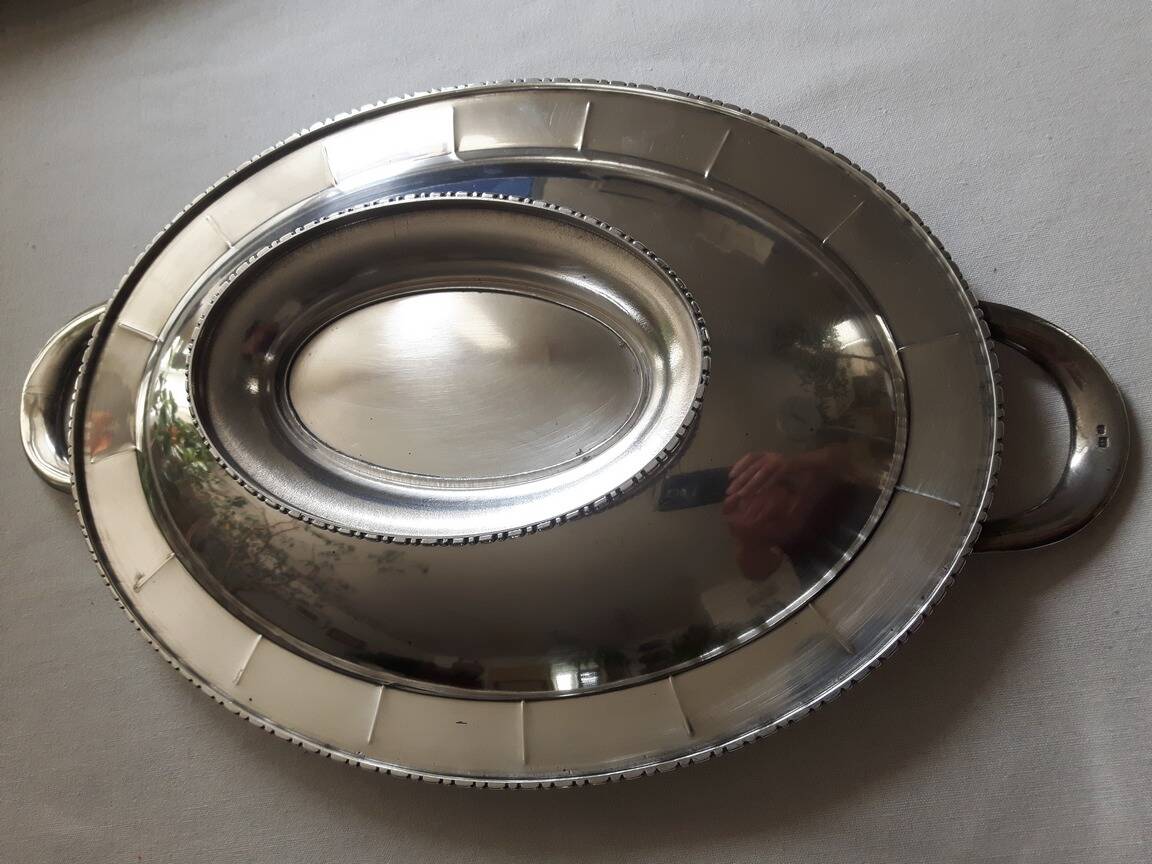 Silver metal dish