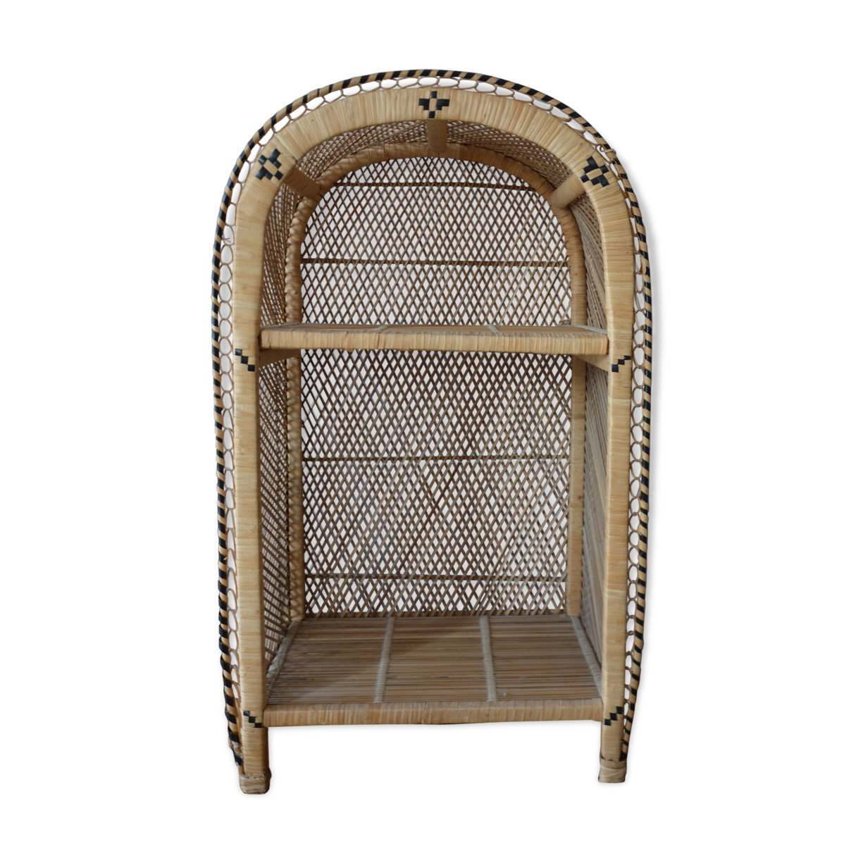 Vintage Emmanuelle rattan shelf
