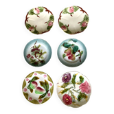 Lot de 6 assiettes en barbotine estampillées