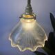 Suspension en verre holophane vintage - 2 disponibles
