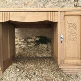 1940s oak desk pickled