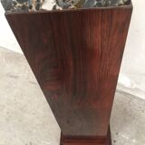 Art deco rosewood and marble column