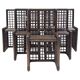 Ensemble de six chaises Afra et Tobia Scarpa en bambou et rotin
