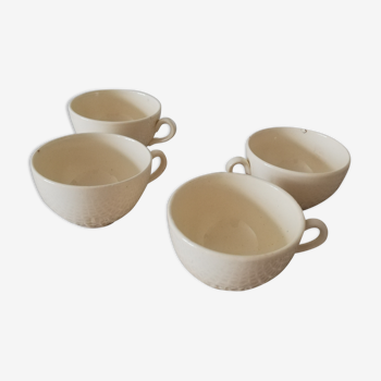 Set of 4 cups in Lunéville earthenware