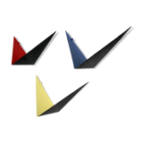 Set of metal Poul Cadovius Butterfly wall shelves