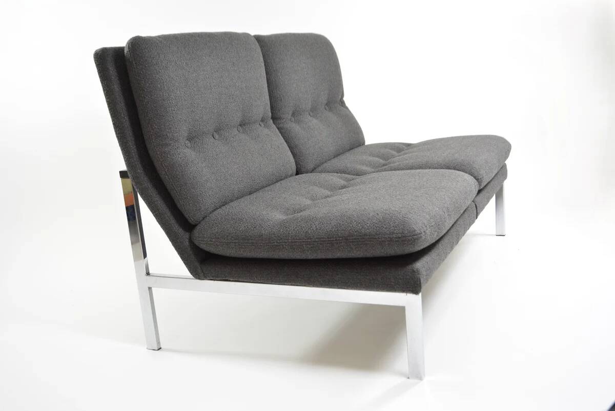 Anthracite grey banquette from the 1970s