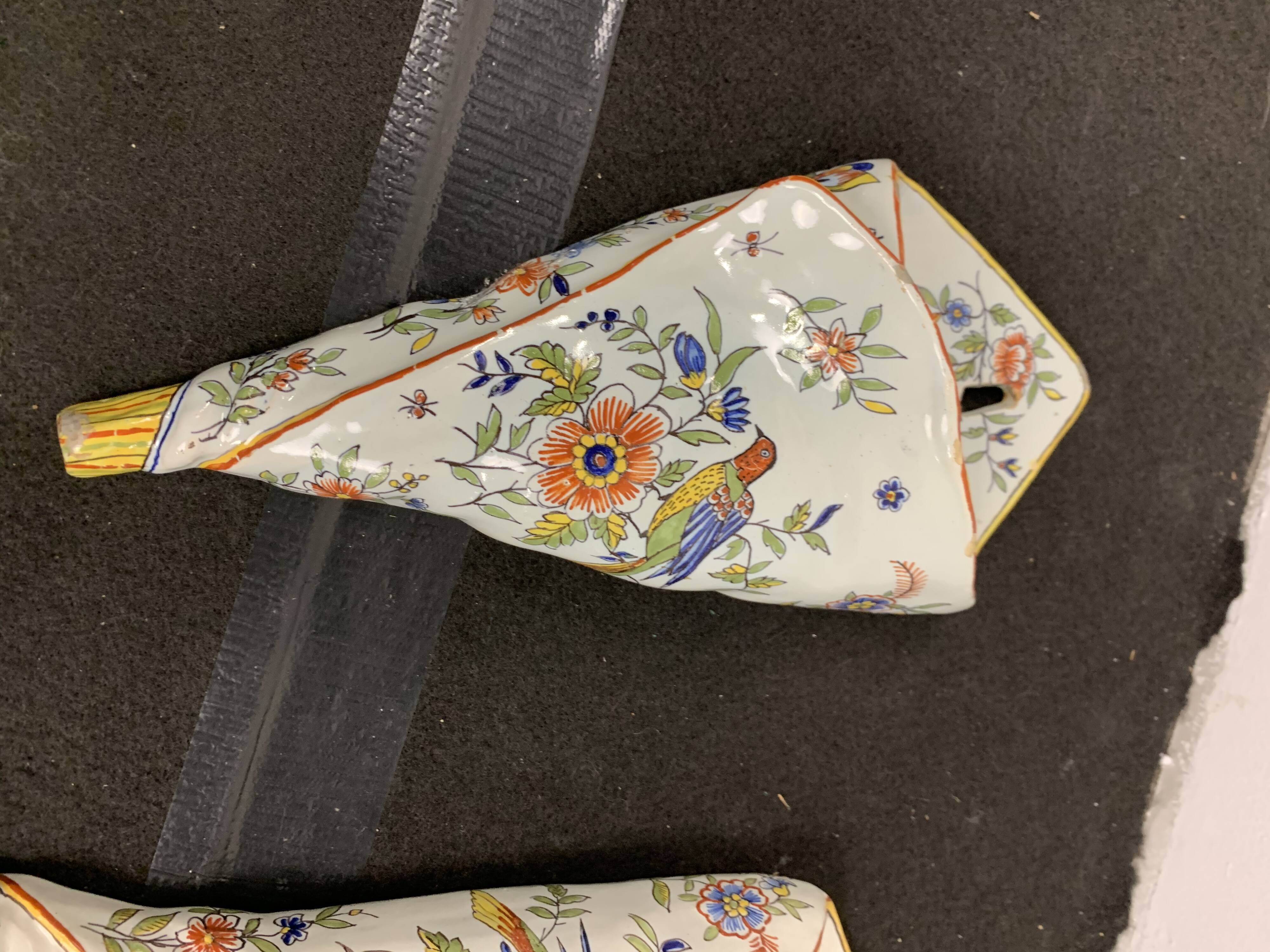 Pair of bouquets cornucopia