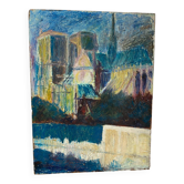 Panthéon et Notre Dame attribué à Charles Cante