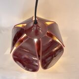 Suspension design fleur Lotus de Robert de Schuytener années 80 vintage plafonnier