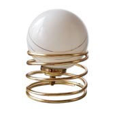 Lampe spirale dorée des années 70