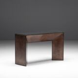 Console en bronze patiné par Belgochrom, Belgique, années 1970