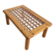 Vintage modernist coffee table in pine.