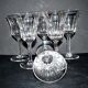 Set of 6 flared crystal wine glasses in Concorde Cerdagne style H15.2.