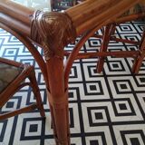 Rattan table and chairs 1960