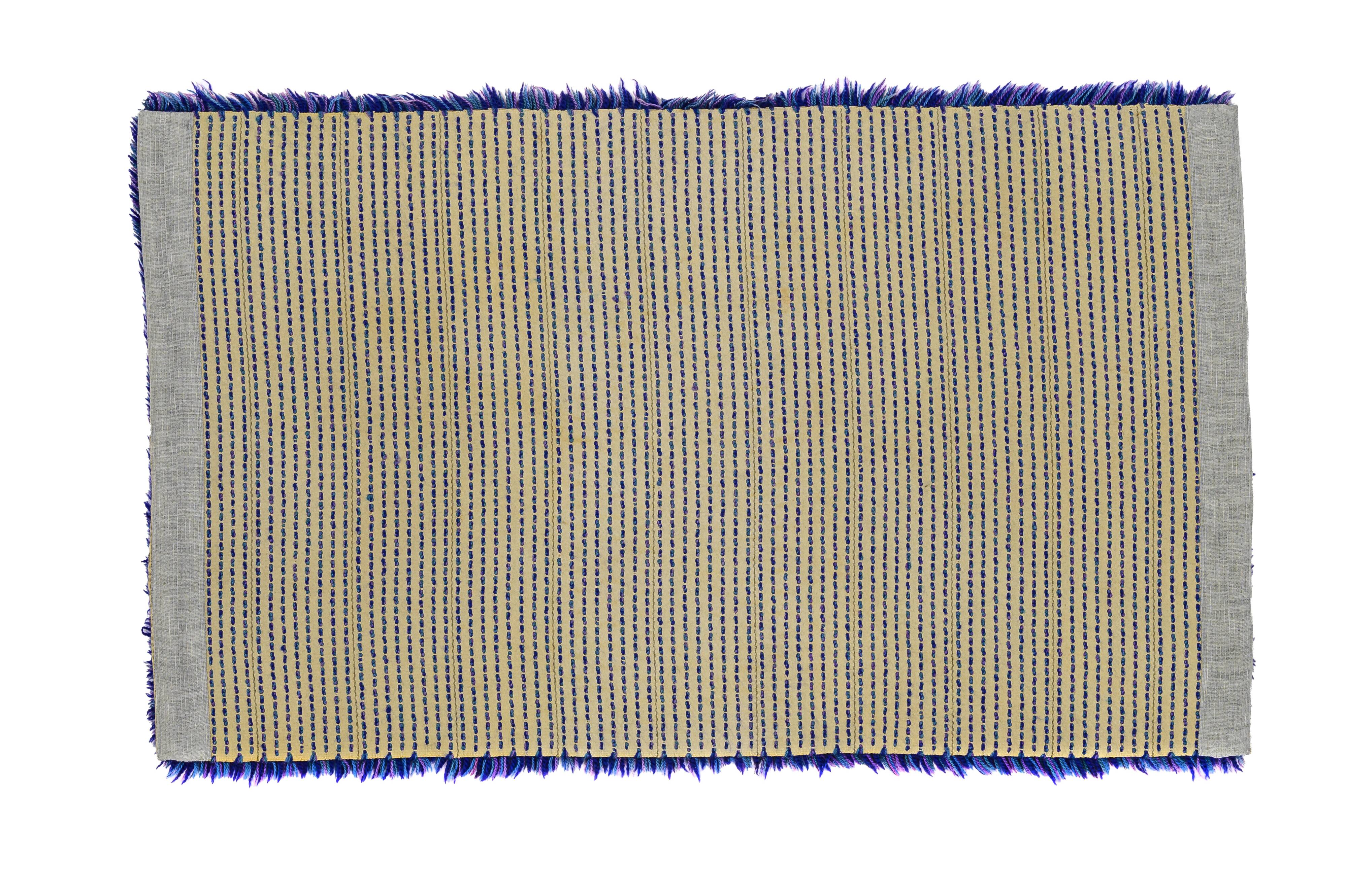 Scandinavian 20th century modern rya rug. 120 X 71 cm (47 X 28 in)