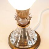 Hexagonal opaline lamp and crystal fan