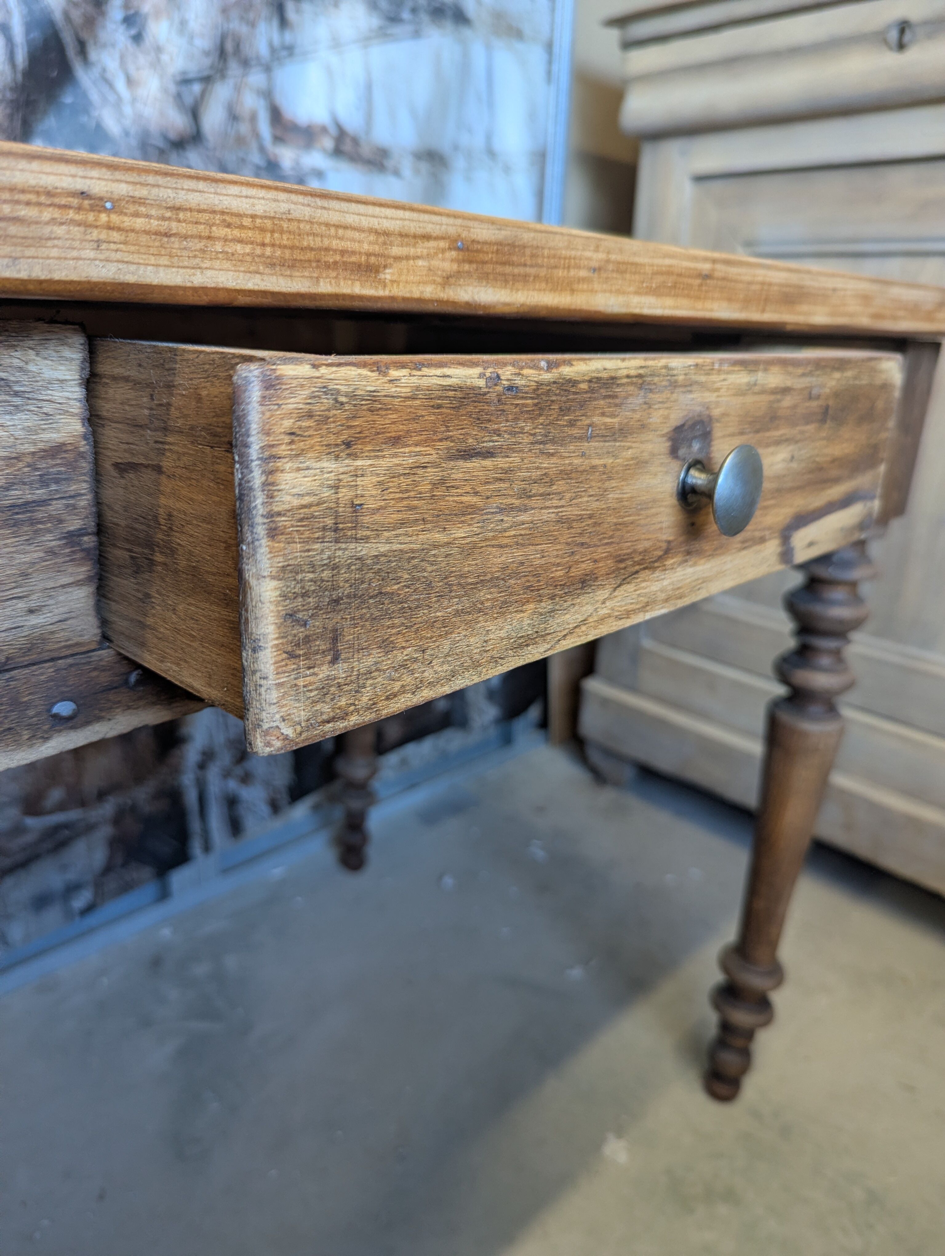 Small renovated antique table